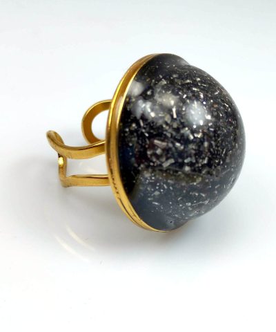 Maxi anillo de orgonita pura con SHUNGIT y TURMALINA NEGRA