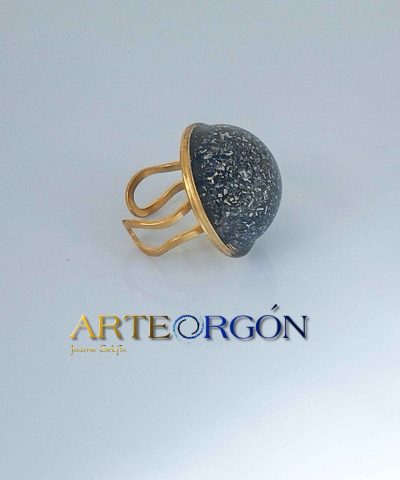 Maxi anillo de orgonita pura con SHUNGIT y TURMALINA NEGRA