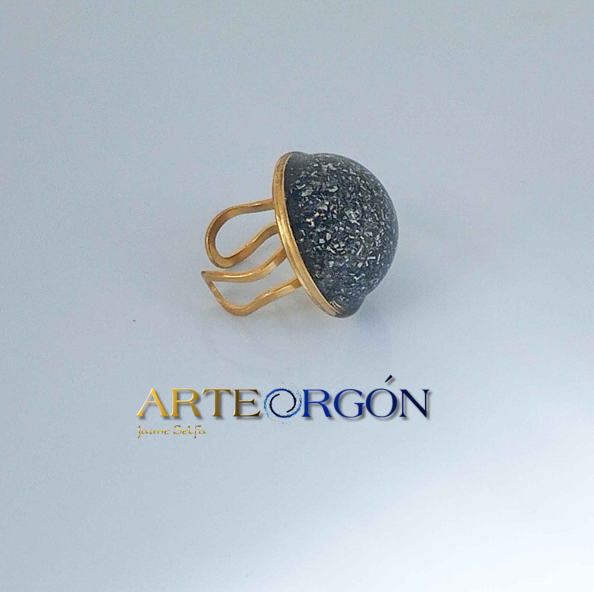Maxi anillo de orgonita pura con SHUNGIT y TURMALINA NEGRA