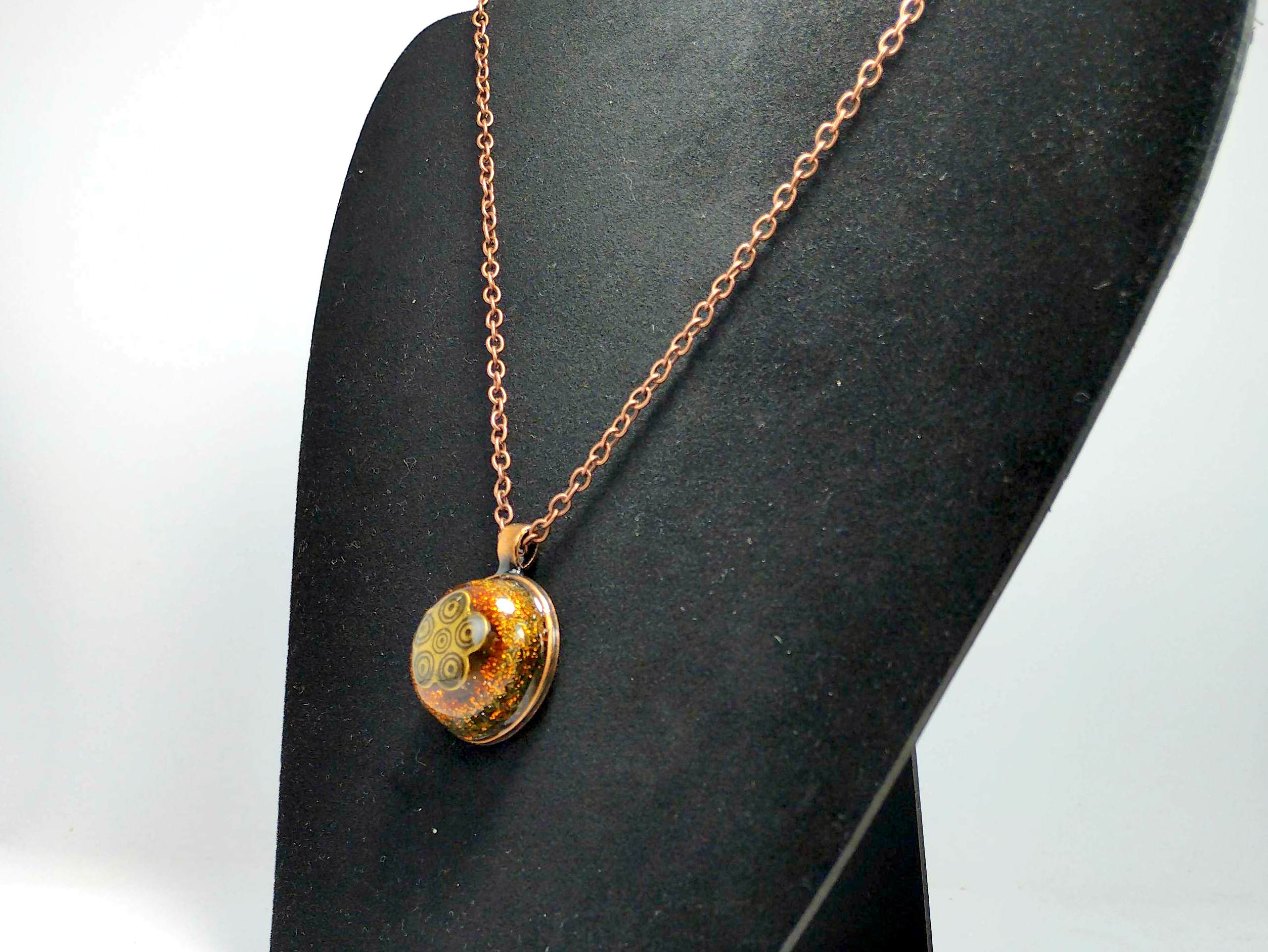 Colgante de orgonita de bronce cadena collar