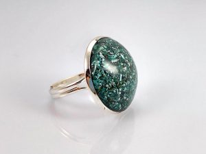 Anillos plateados de orgonita pura (electronite de viruta de aluminio)