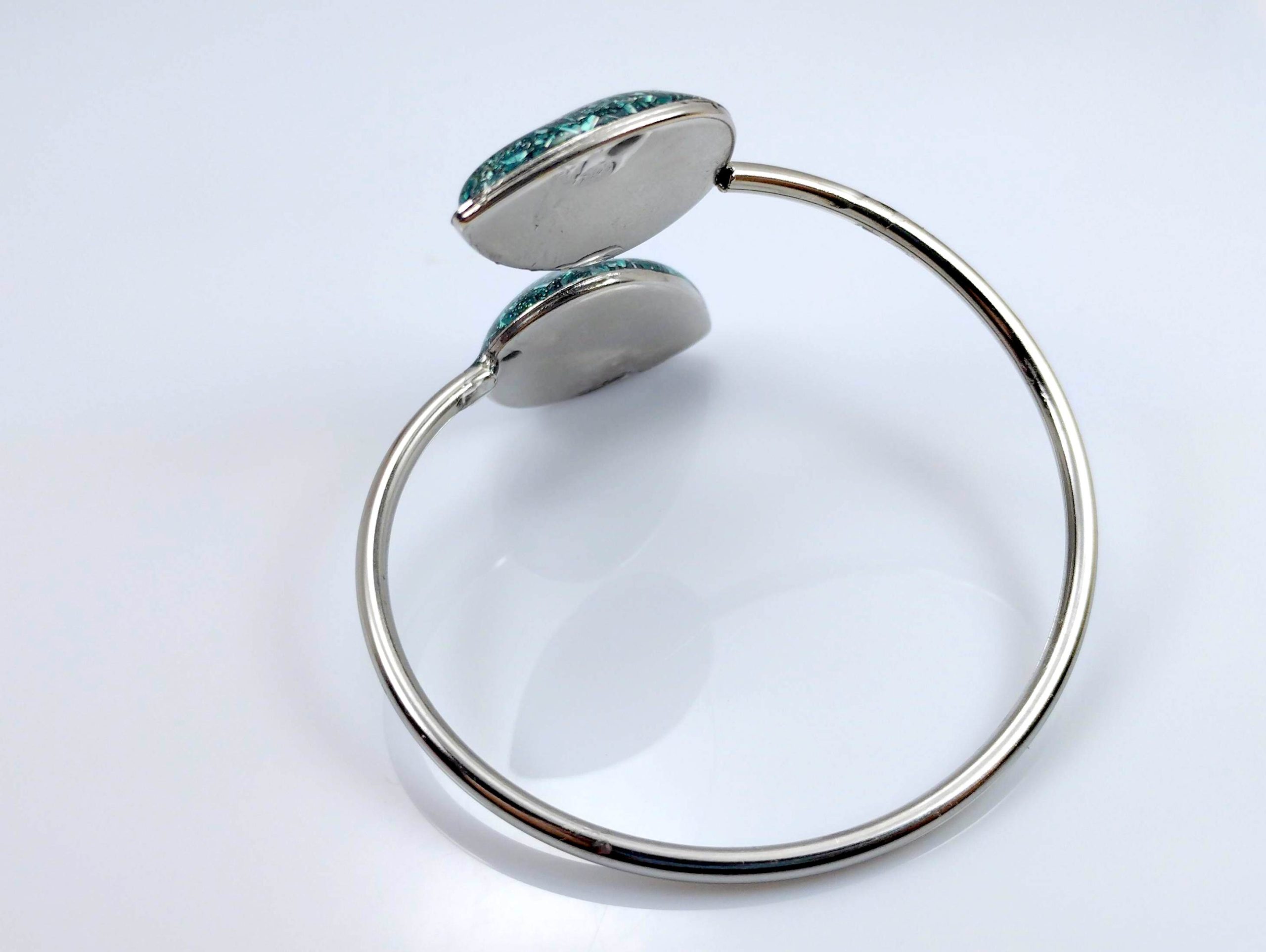 Brazalete doble lágrima de orgonita auténtica. Pulsera de electronite