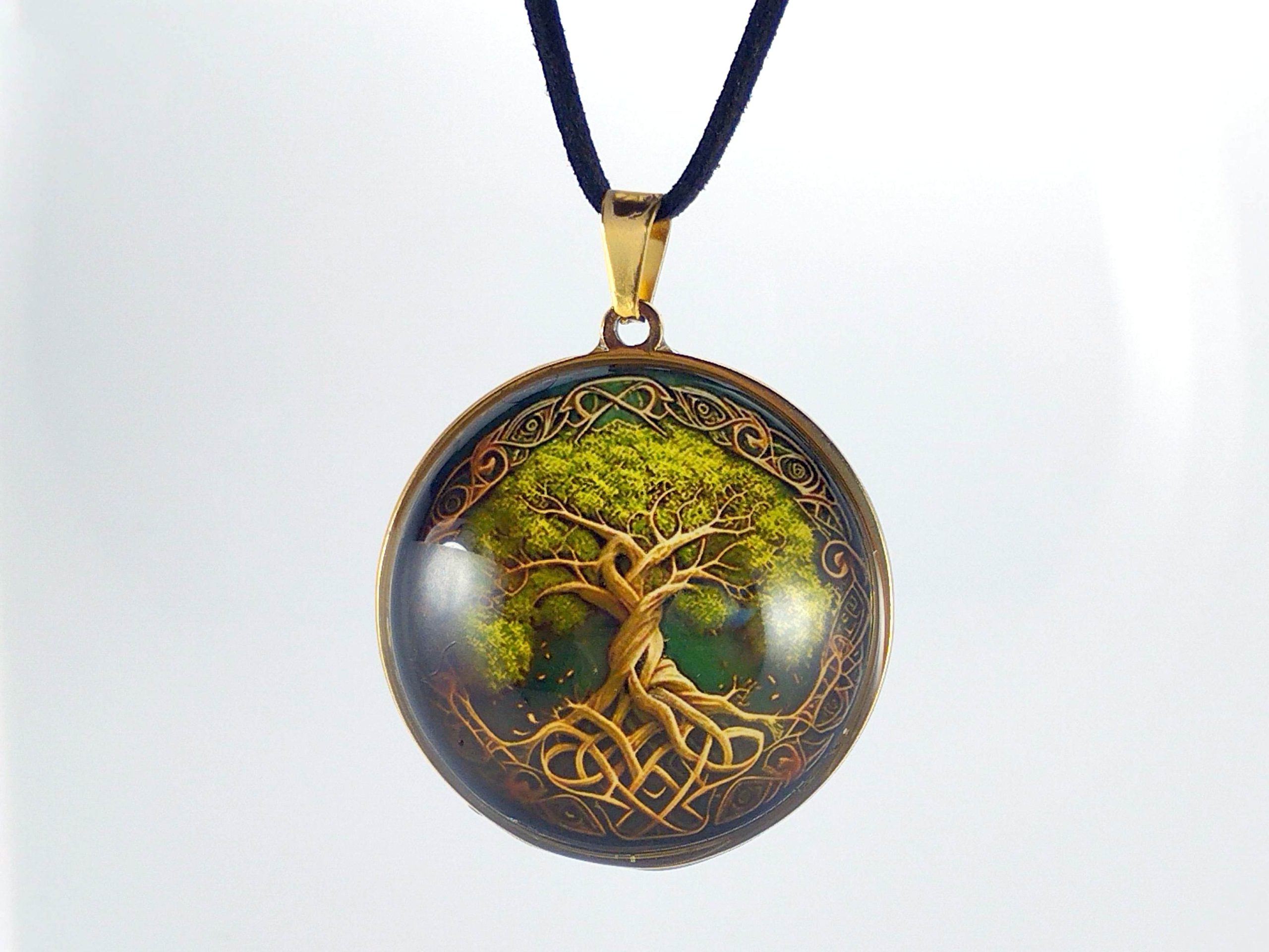 Colgante árbol de la vida en orgonita con ShuNGIT Y TURMALINA NEGRA