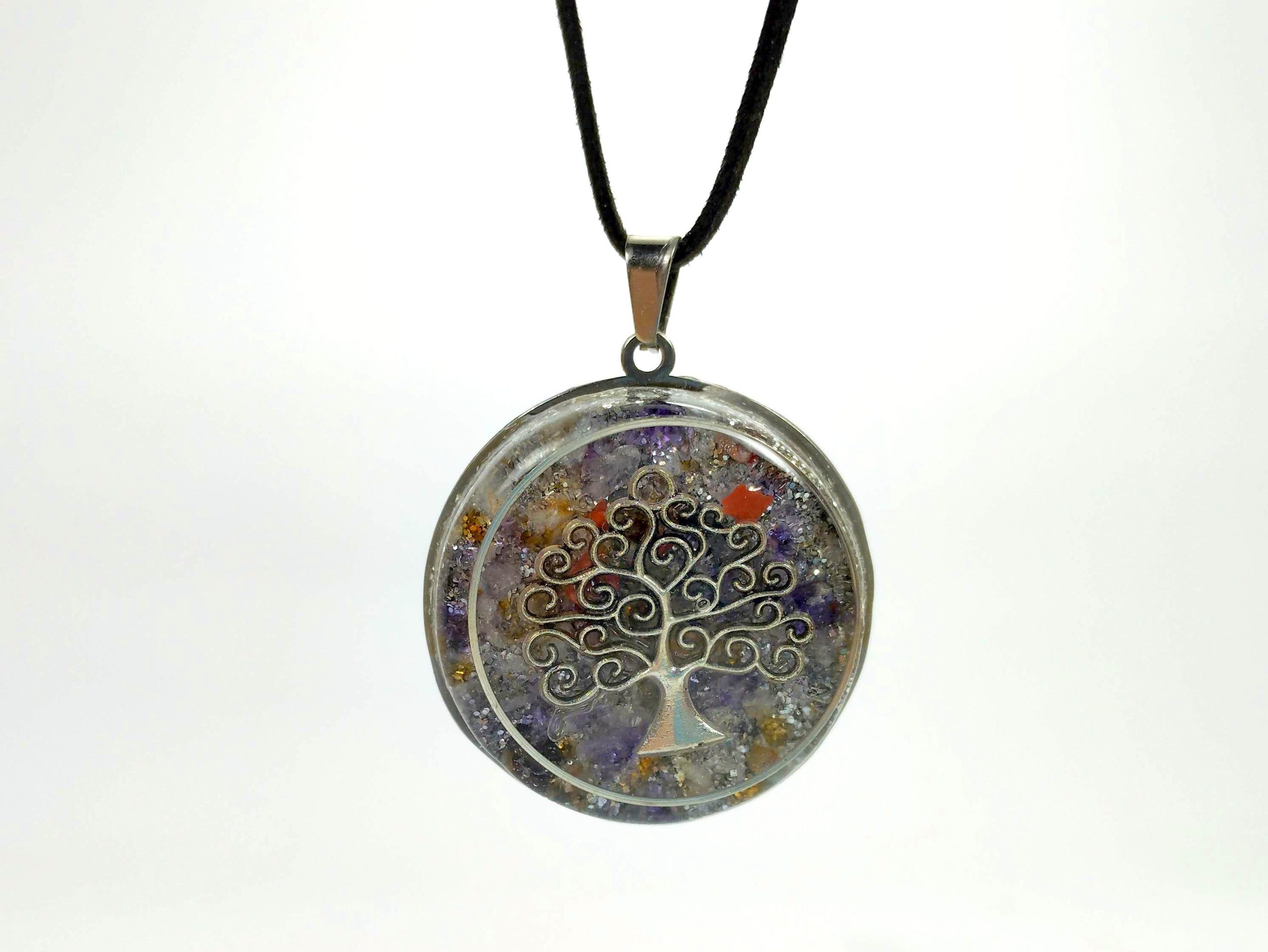 Colgante de orgonita Árbol de la Vida grande orgonite auténtico Colgante de orgonita Árbol de la Vida grande orgonite auténtico