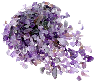 El colgante de orgonita Árbol de la Vida grande contiene minirodados de cuarzo amatista