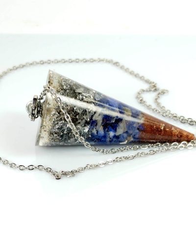 Péndulo cónico de orgonita con SODALITA