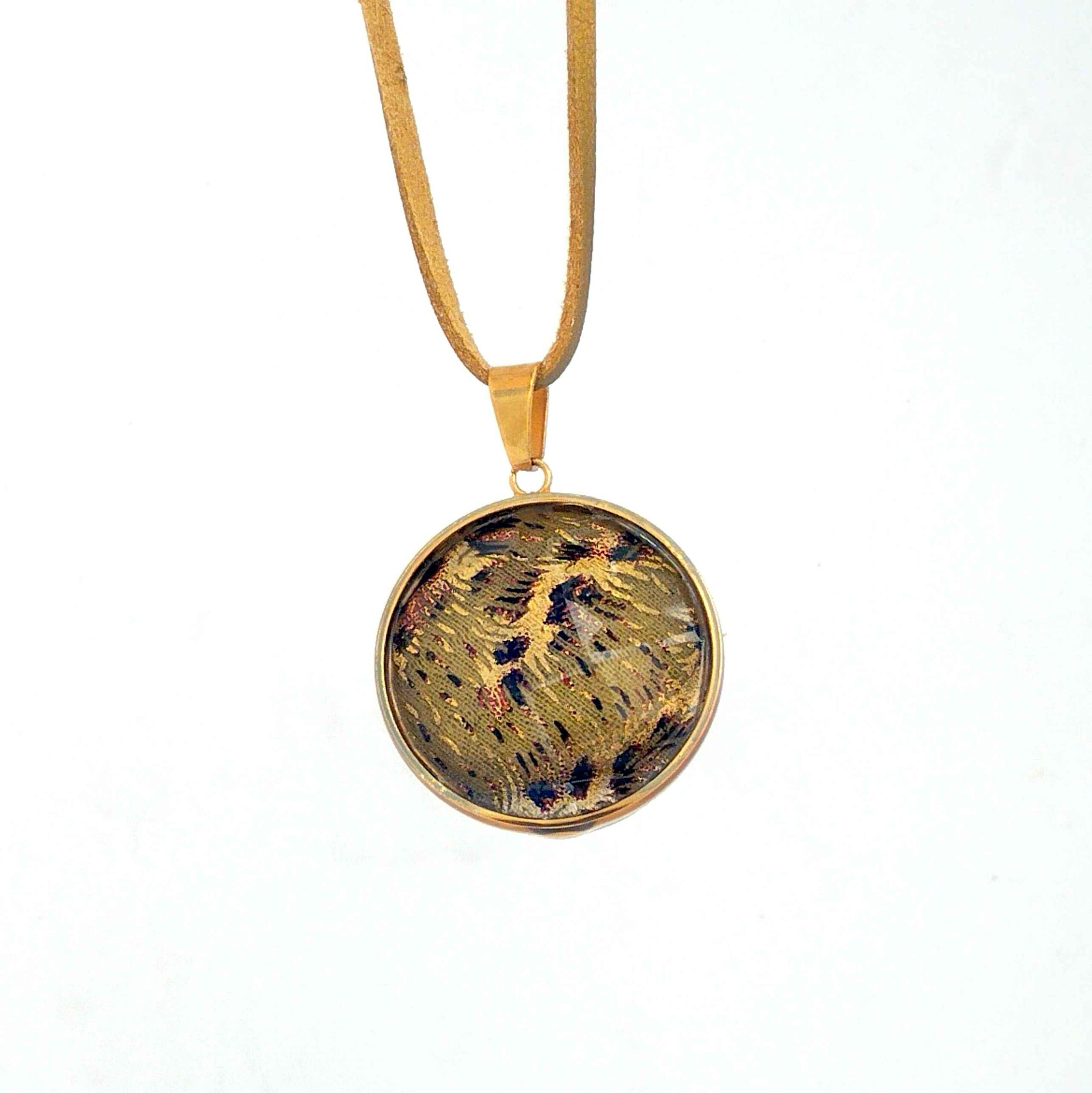 Colgante de orgonita con CITRINO. Orgon orgonite leopardo.