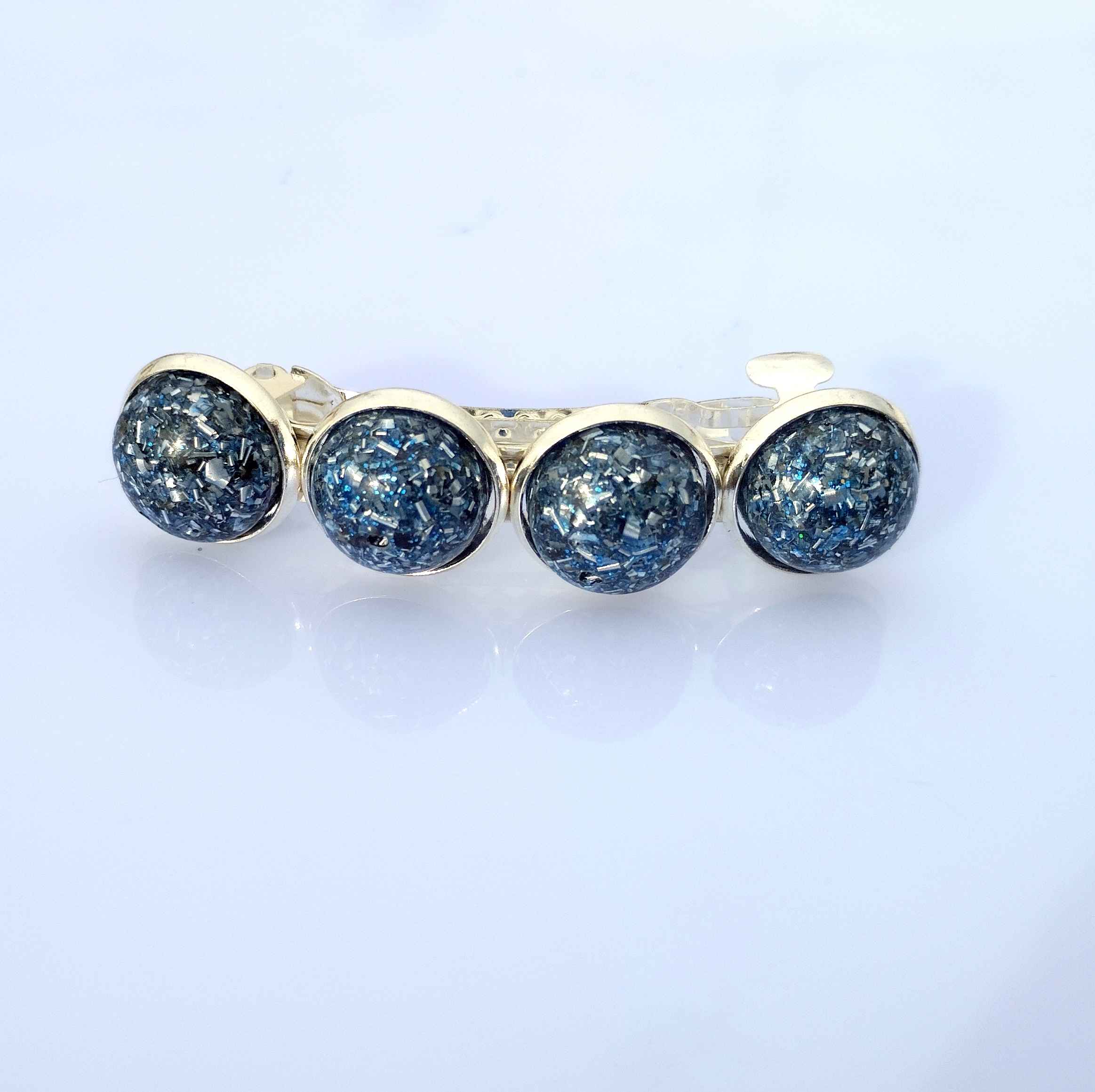 Horquilla artesanal con 4 miniorgonitas.